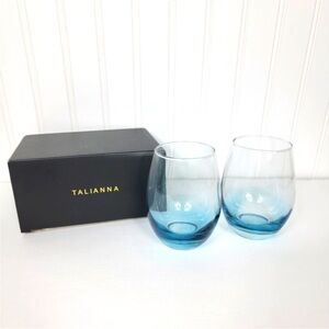 NIB Talianna Blue ombre wine glasses